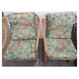 PR RATTAN CHAIRS W/ CUSHIONS