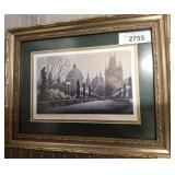 SIGNED FRAMED AND MATTED EUROPEAN SCENE