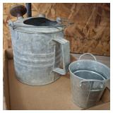 GALVANIZED WATERING CAN, BUCKET