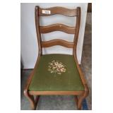 ROCKING CHAIR WITH NEEDLEPOINT SEAT