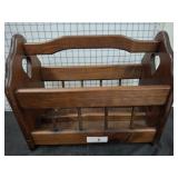 WOODEN MAGAZINE RACK