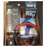 SENTRY HEADPHONES, GLUE GUN, UNIVERSAL REMOTE, MIS