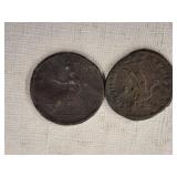 ROMAN FOLIS COIN, EARLY BRITISH HALF PENNY