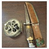 HUNTING KNIFE AND FLY REEL