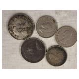 BRITISH AND AUSTRALIAN SHILLING COINS