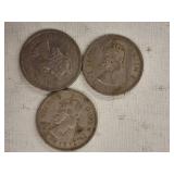 3 HONG KONG DOLLARS COINS