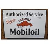 MOBILOIL METAL SIGN     20X14