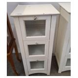 3 DRAWER GLASS FRONT CHEST
