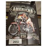 MOTORCYCLE METAL SIGN 12IN