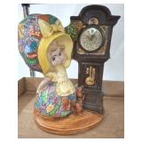 VINTAGE CERAMIC CLOCK FIGURINE