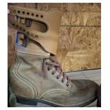 LEATHER 10 BOOTS VINTAGE MILITARY