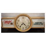 30IN VINTAGE MILLER CLOCK