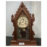 CATHEDRAL STYLE BELL AND PENDULUM MANTLE CLOCK**