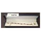 GOLD OVER SILVER TENNIS BRACELET