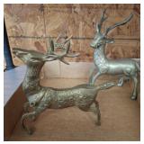 BRASS REINDEER FIGURINES