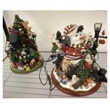 2 PC ANIMATED TREE AND SNOWMAN