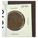 1843 US LARGE CENT