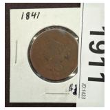 1841 US LARGE CENT