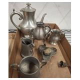 PEWTER ASSORTED SERVING PCS