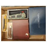POCKET WATCH AND KNIFE SET AND FOLDING KNIVES
