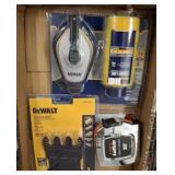 DEWALT BLADES, TAPE MEASURE, CHALK LINE