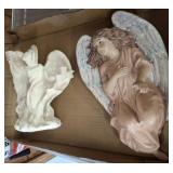 2 PC ANGEL DECOR FIGURINES