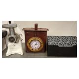 HAMILTON BEACH GRINDER, CLOCK, ORGANIZER