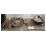 ASSORTED SILVERPLATED SERVING PCS