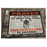 TRESSPASSING ENTRANCE MAT