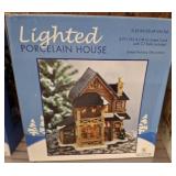LIGHTED PORCELAIN HOUSE