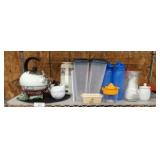 GROUP OF KITCHENWARES, JUICER, MISC