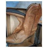 LEATHER WESTERN 11.5 BOOTS