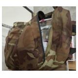 CAMO BACK PACK AND CONTENTS