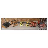 DEWALT, MILWAUKEE AND RIDGID BATTERY OP TOOLS AND