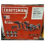 CRAFTSMAN V 20 6 PC TOOL SET COMPLETE SET BATTERY