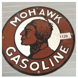 MOHAWK GASOLINE METAL SIGN   12 IN