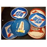 VINTAGE BEER TRAYS, BALLANTINE, PBR, MISC
