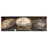 GROUP FO SILVER PLATED SERVING PCS