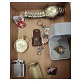 WATCHES, RINGS, COINS, LIGHTERS