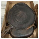CAST IRON LOT, SKILLET, MISC