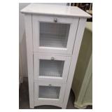 3 DRAWER GLASS FRONT CHEST