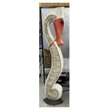 WOOD CARVED SEAHORSE 42"X12"