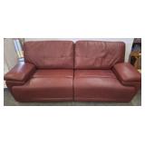 DOUBLE RECLINING LEATHER TYPE SOFA