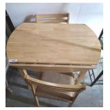 DROP SIDE KITCHENETTE TABLE WITH 2 CHAIRS