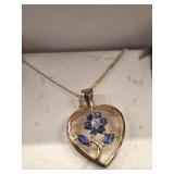 GOLD OVER SILVER NECKLACE AND PENDANT