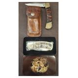 SHEFFIELD FOLDING KNIFE, LION THEMED KNIFE