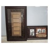 2 PC PICTURE FRAMES, ONE SHOWS DAMAGE