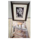 FRAMED PRINT, COUNTRY BOOK