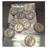 10 MERCURY DIMES