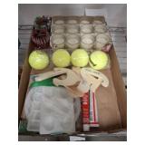 TEA CANDLES, BALLS, MISC